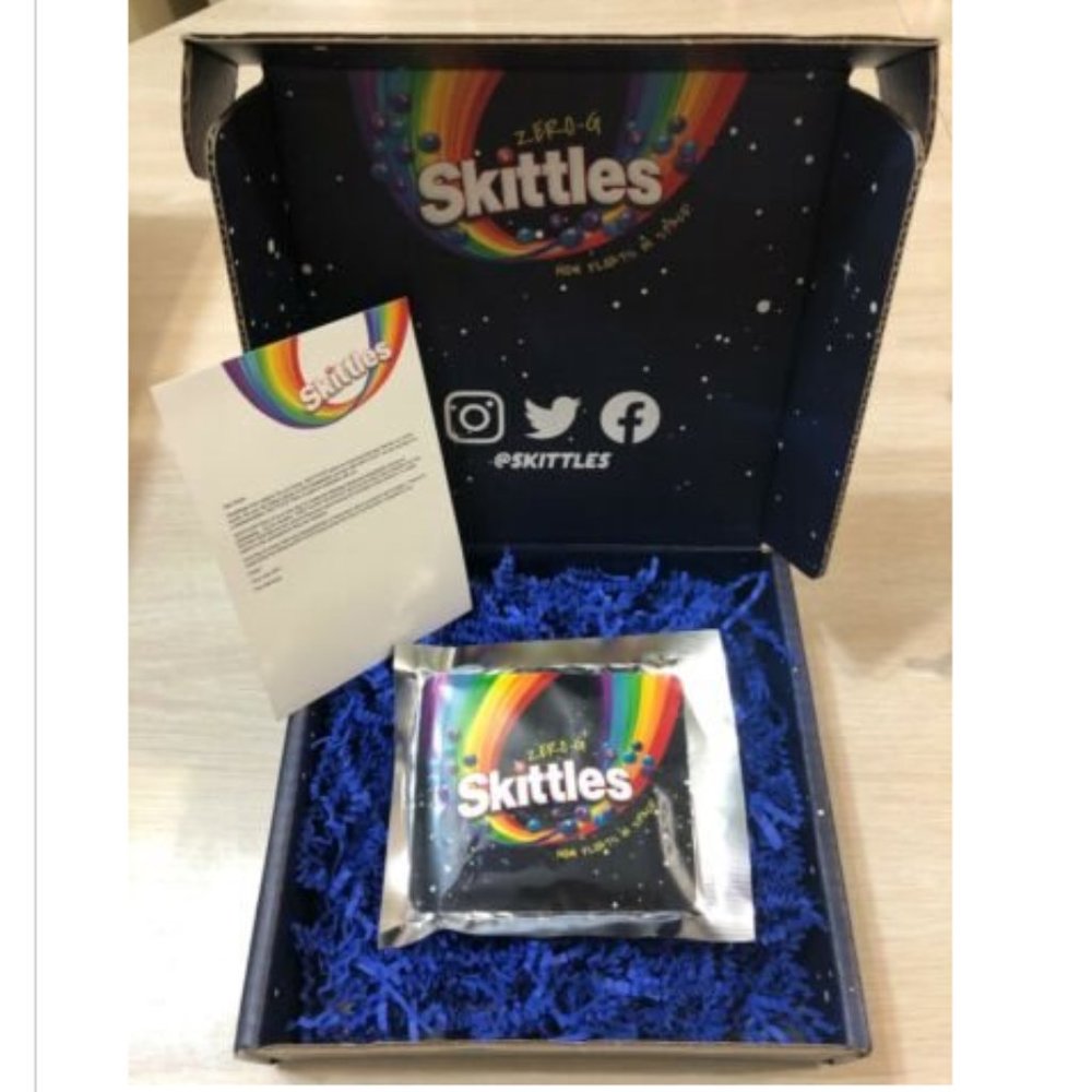 RARE! Zero-G Skittles Limited Edition Candy in Aluminum Packaging 1 of 100